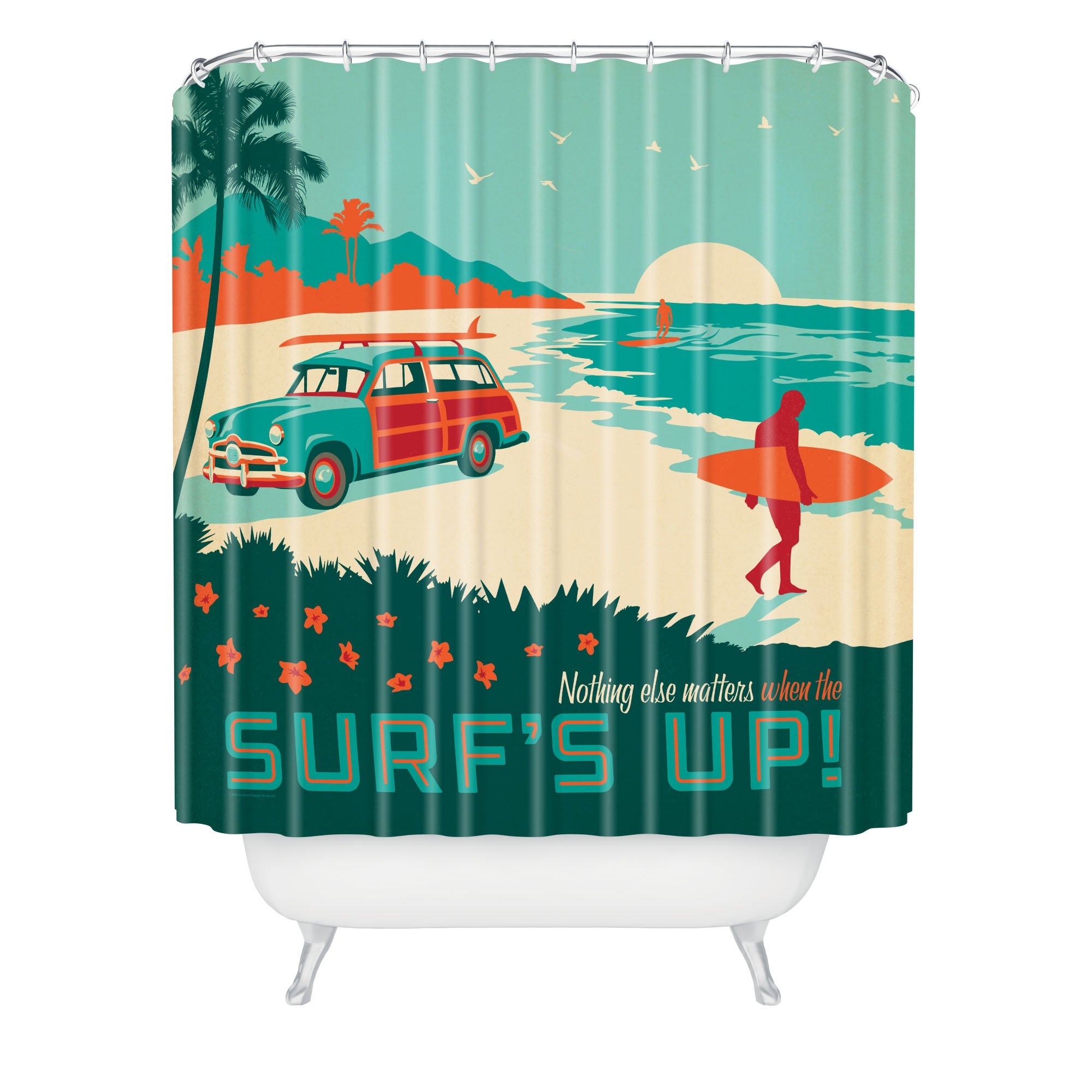 Surfing Shower Curtain Ideas On Foter