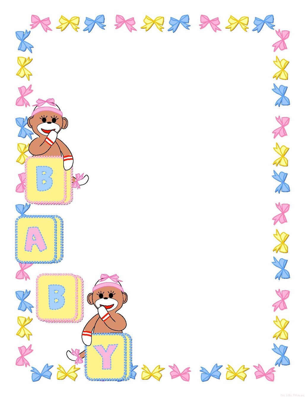 how to add pretty border to baby shower word document