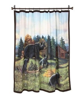 Moose Bear Shower Curtain - Foter