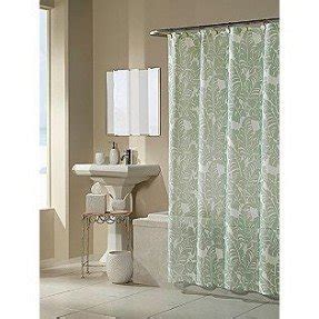 grey and green shower curtain