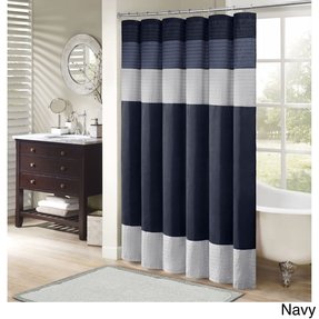 Black Striped Shower Curtain - Foter