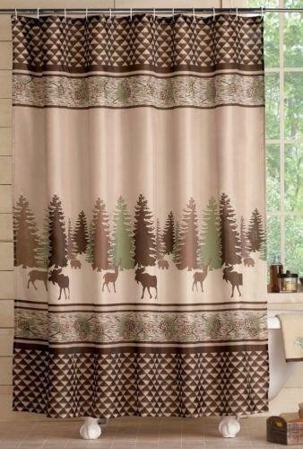 Lodge rustic shower curtain