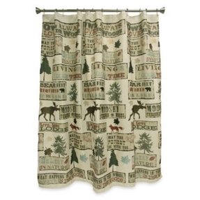 Lodge Rustic Shower Curtain - Foter