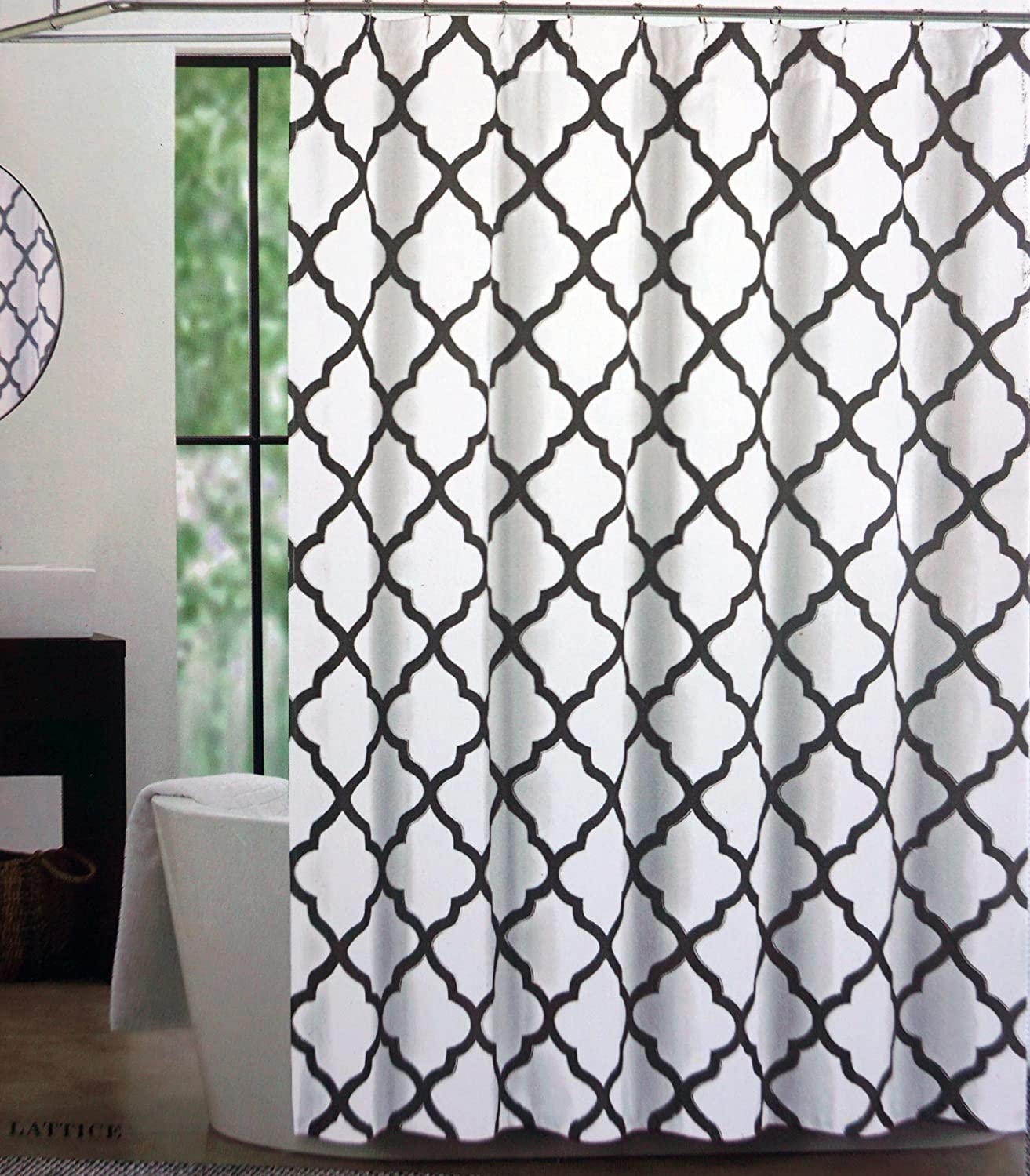 Luxury fabric shower curtain 17