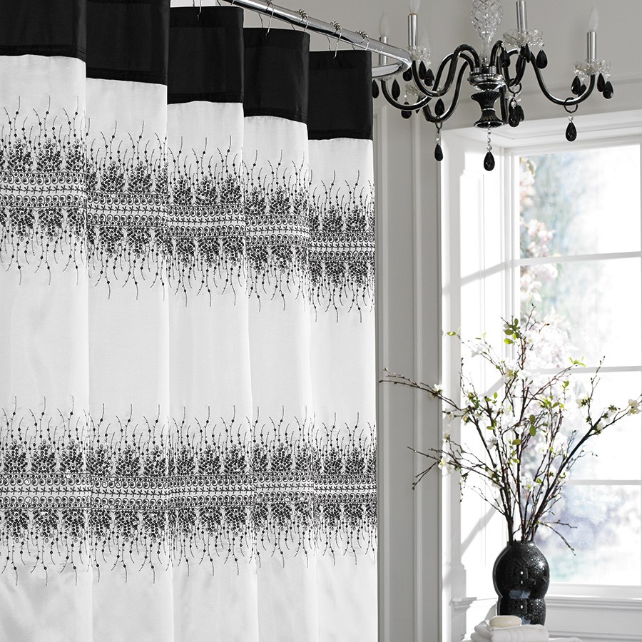 Luxury fabric shower curtain 36