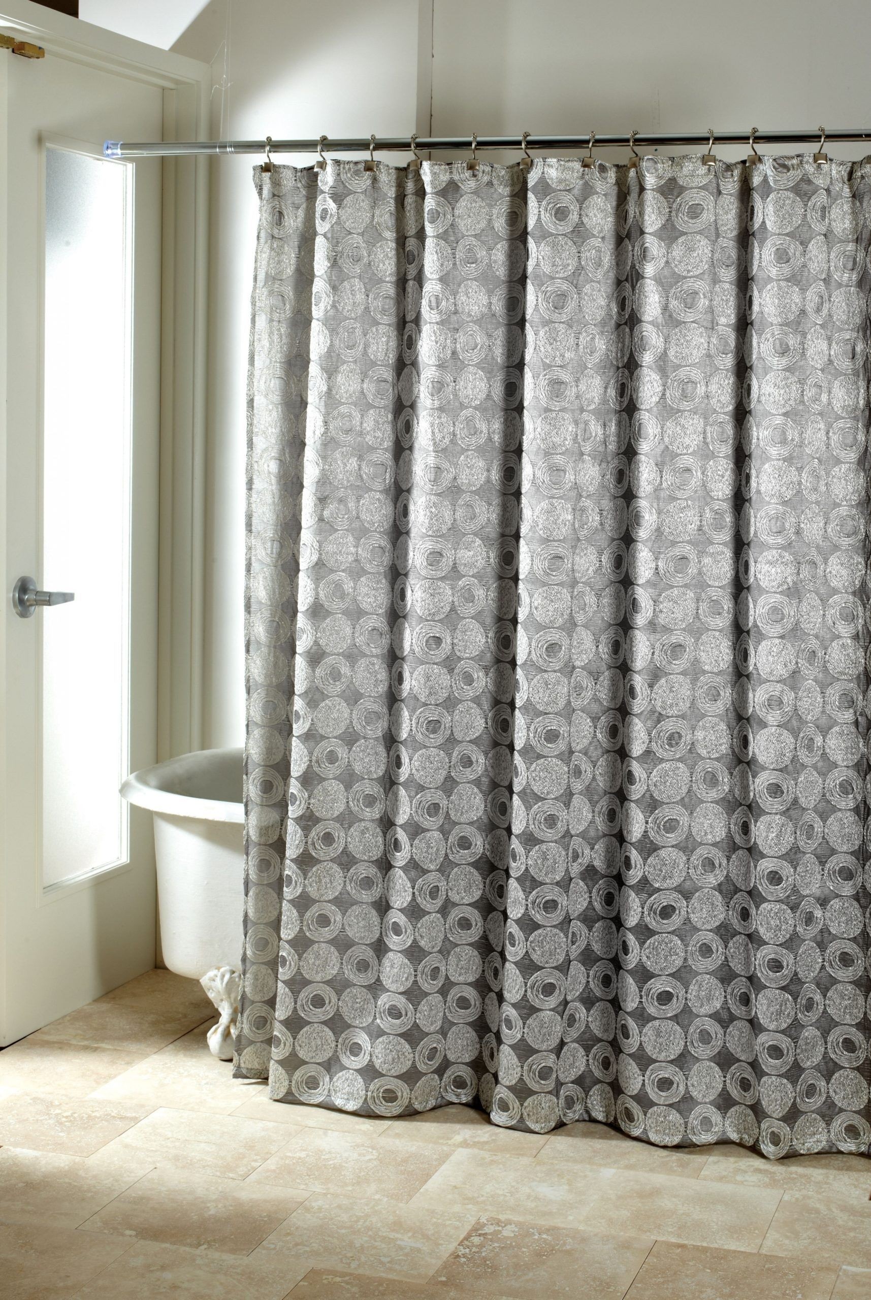 Luxury fabric shower curtain 4
