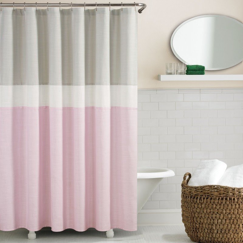 Luxury fabric shower curtain