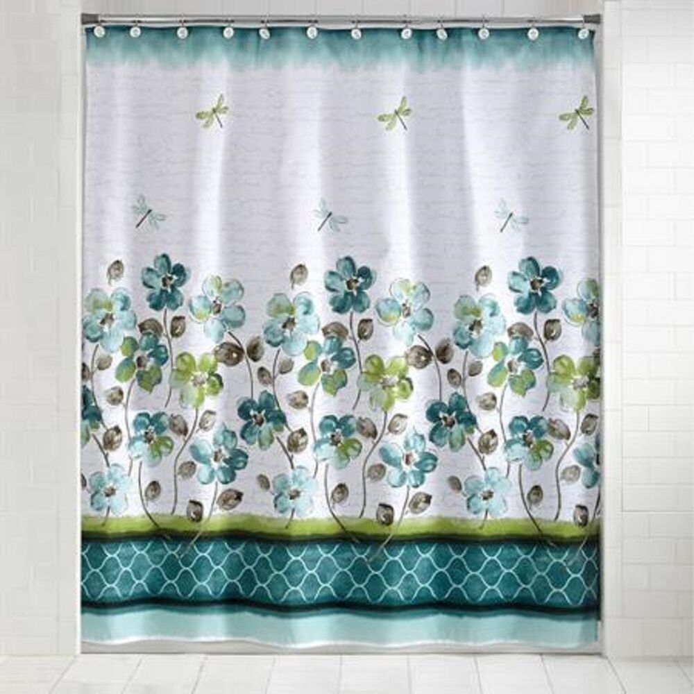 Mainstays dragonfly shower curtain and hook set