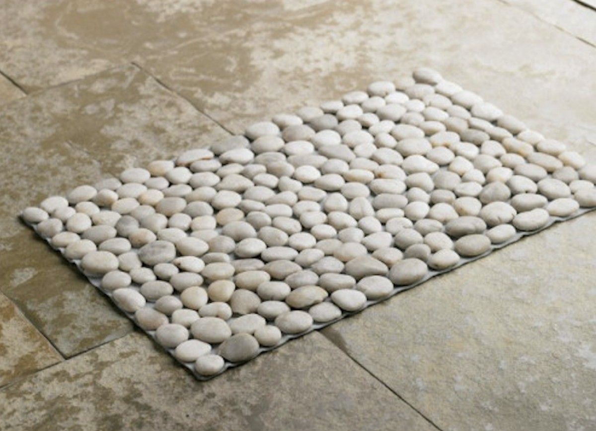 rock shower mat