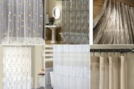 shower curtains with gray in them