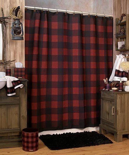 Shower curtains cabin decor