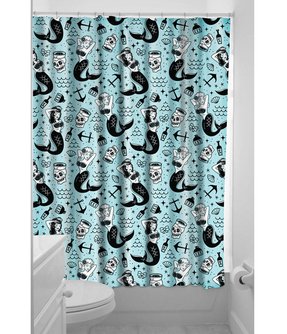 Leopard Print Shower Curtain Foter Sourpuss Mermaids Shower Curtain Nautical Rockabilly Vintage