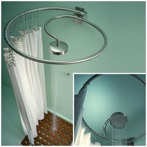 circular shower curtain rod for clawfoot tub