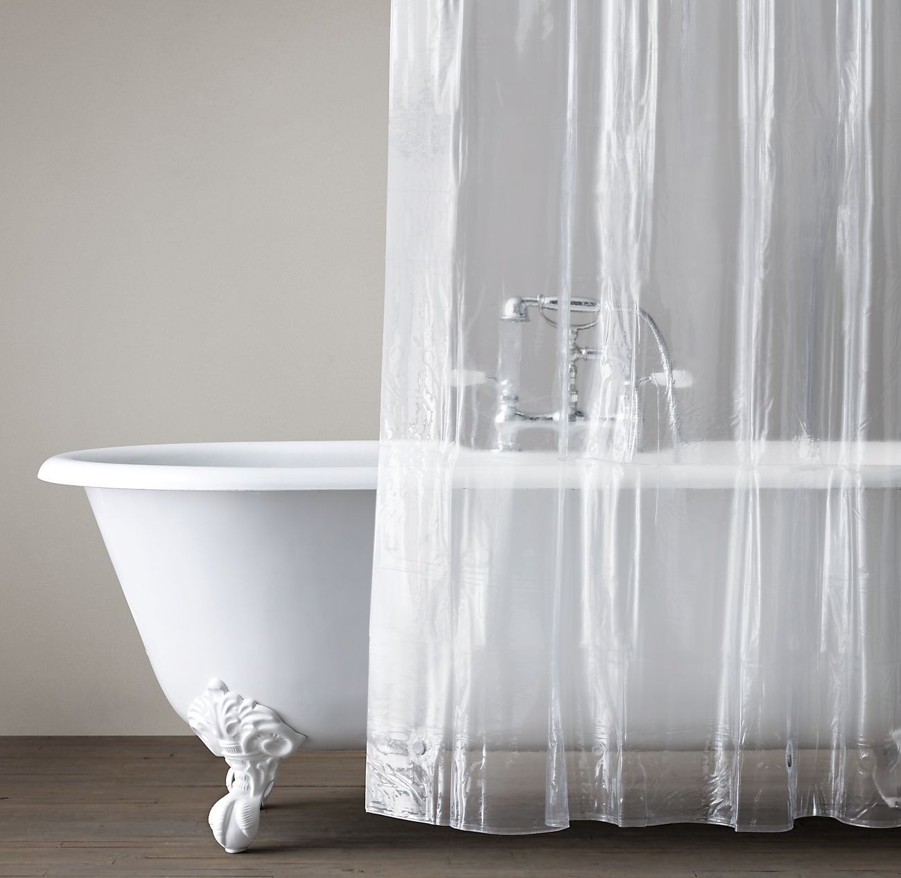 Clear shower curtain liner extra long