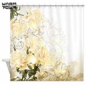 Yellow Fabric Shower Curtain - Foter