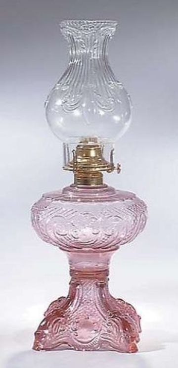 Oil or kerosene table lamps princess feather pattern kerosene lamp