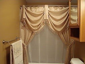 Shower curtain valance for the home shower curtain valance