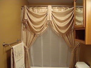 Double Swag Shower Curtain Ideas On Foter