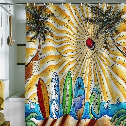 Surfing Shower Curtain Ideas On Foter