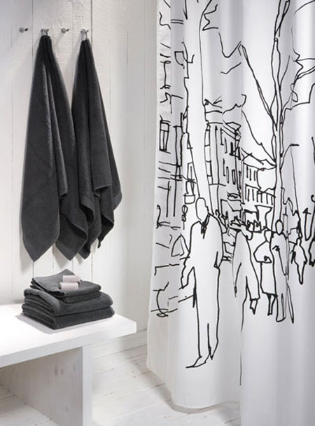 Black white curtains shower curtains enhances the aesthetics of your