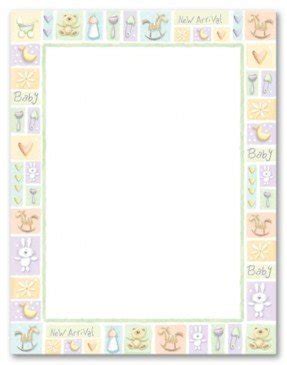 baby shower borders for word documents