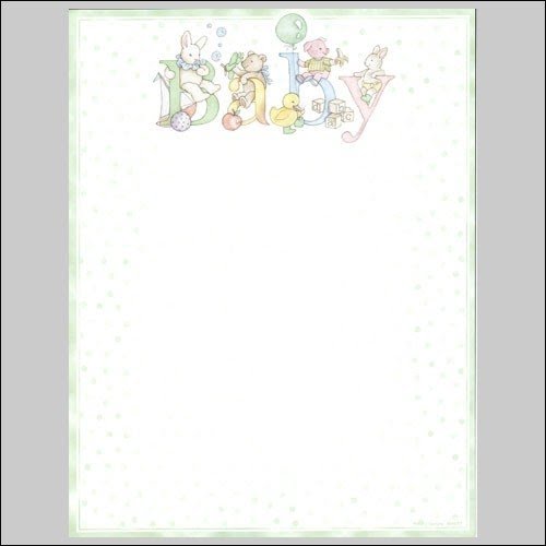 Printable baby shower border paper pictures 1
