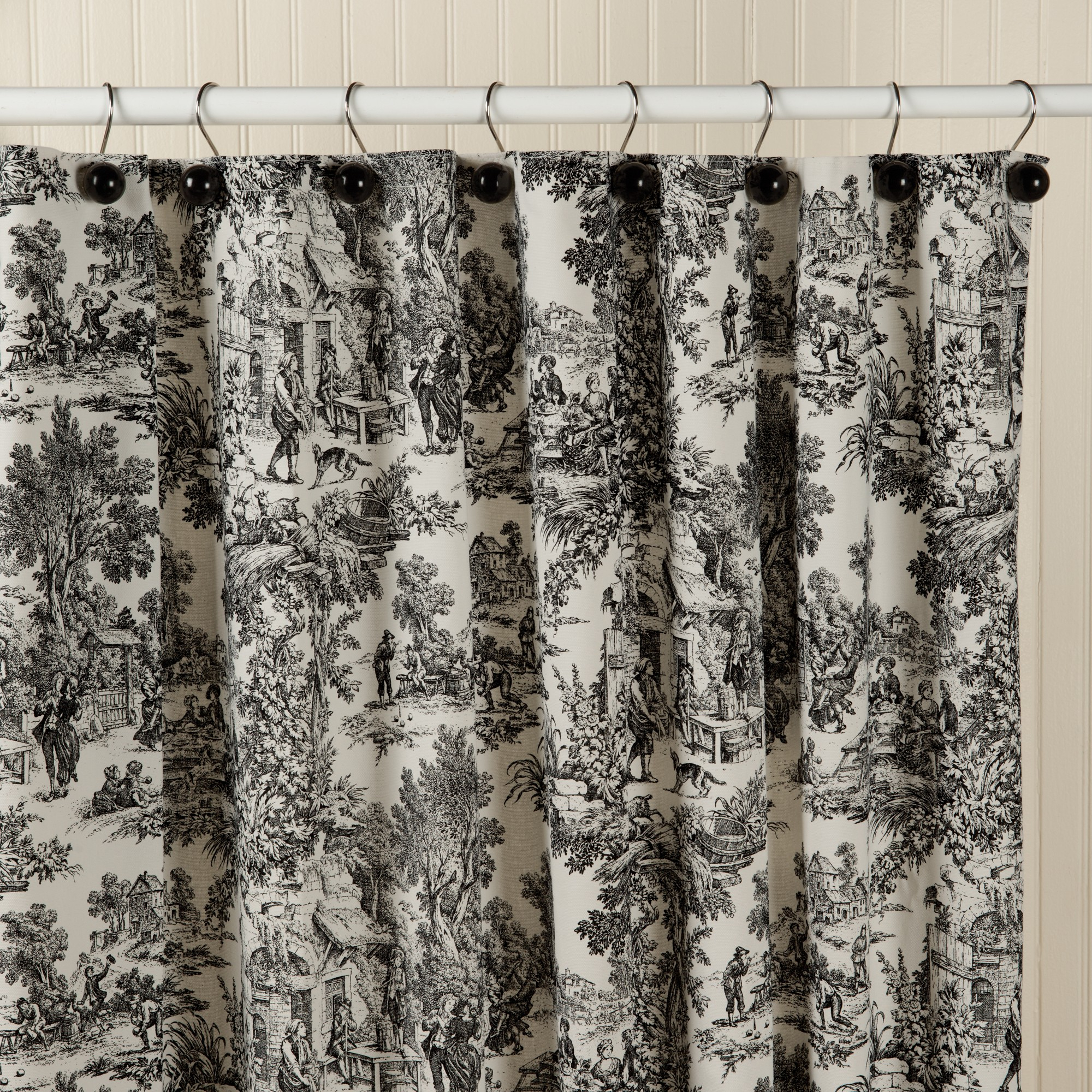Toile shower curtain
