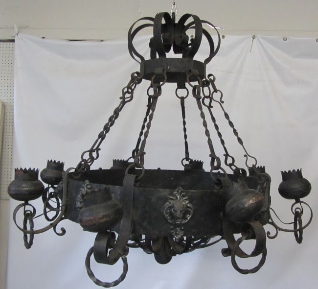 American gothic wrought iron chandelier