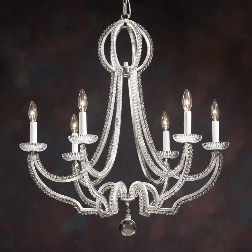 Antique White Wrought Iron Chandelier 16 