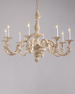 Antique White Wrought Iron Chandelier ?s=pi