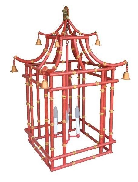 Bamboo lantern chandelier