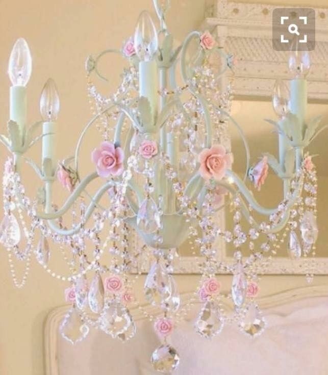 teenage girl room chandelier