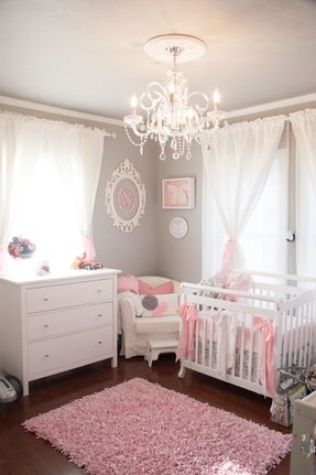 Girls Room With Chandelier