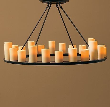Faux candle chandelier 1595