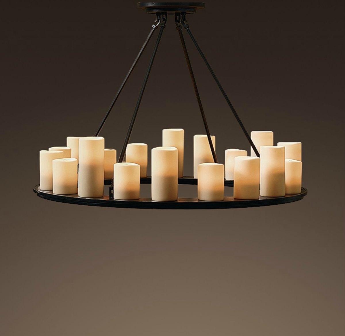Faux candle chandelier 16