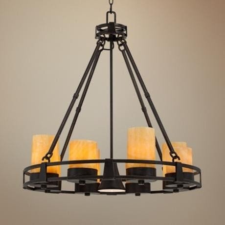 Faux candle chandelier 17
