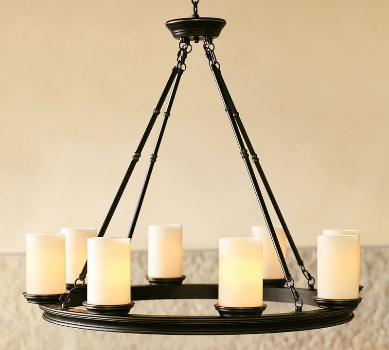 Faux candle chandelier 37