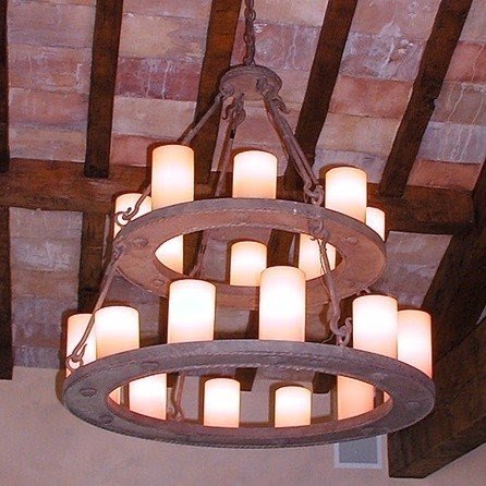 Faux candle chandelier 9