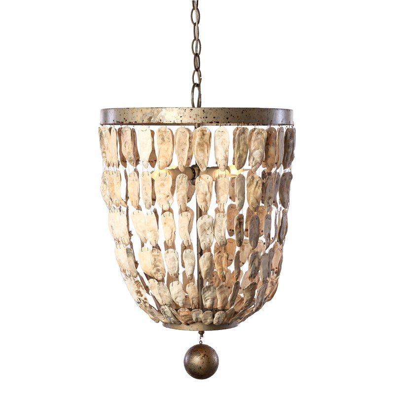 Oyster shell chandelier 32