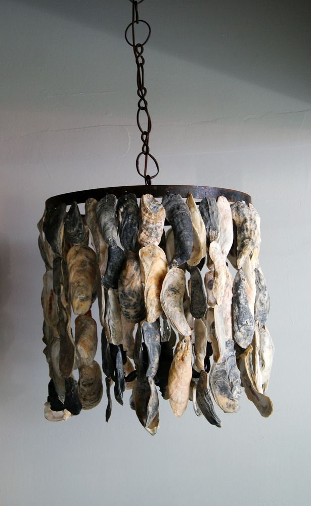 Oyster shell lamps