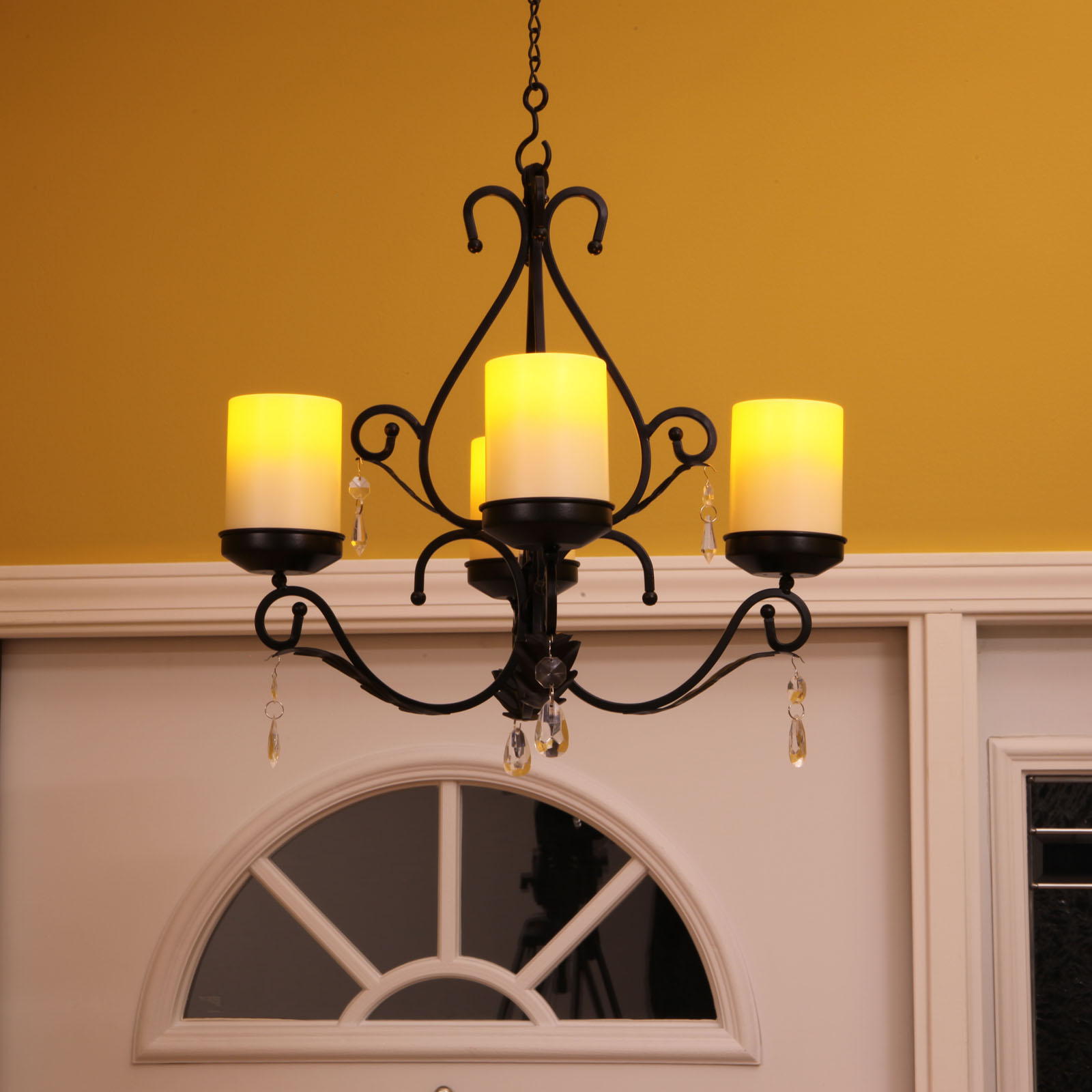 Pillar candle chandelier sconce 2