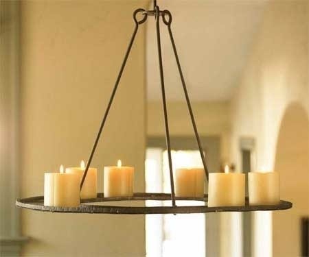 Round candle chandelier 40