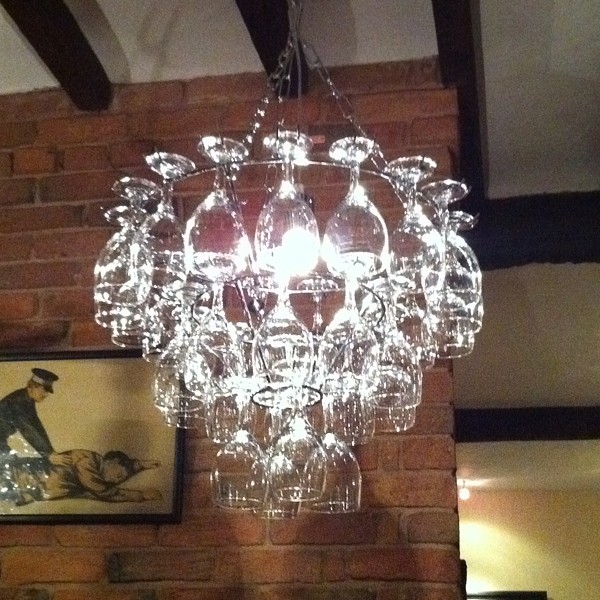 Vino contemporary wine glass chandelier 1