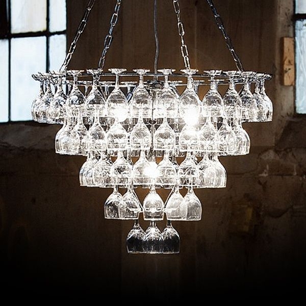 drinking glass chandelier