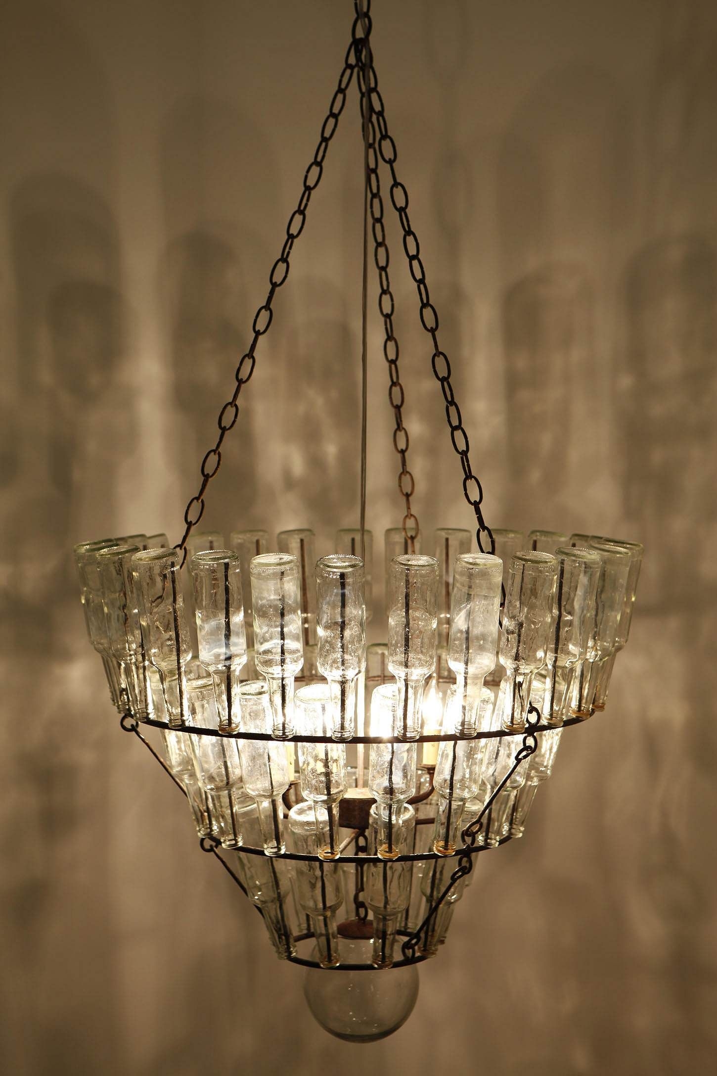 Wine glass rack chandelier