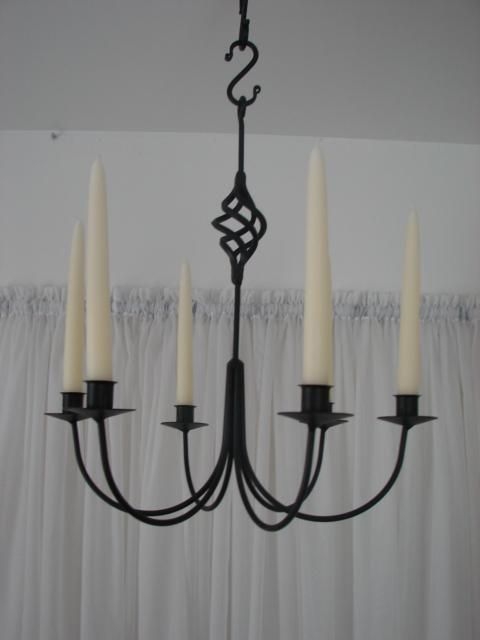 Wrought iron candle chandelier 24