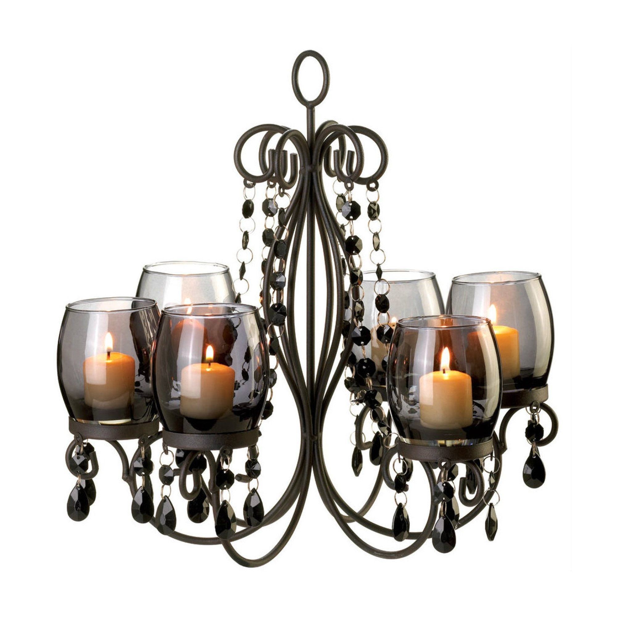 Wrought iron candle chandelier 31