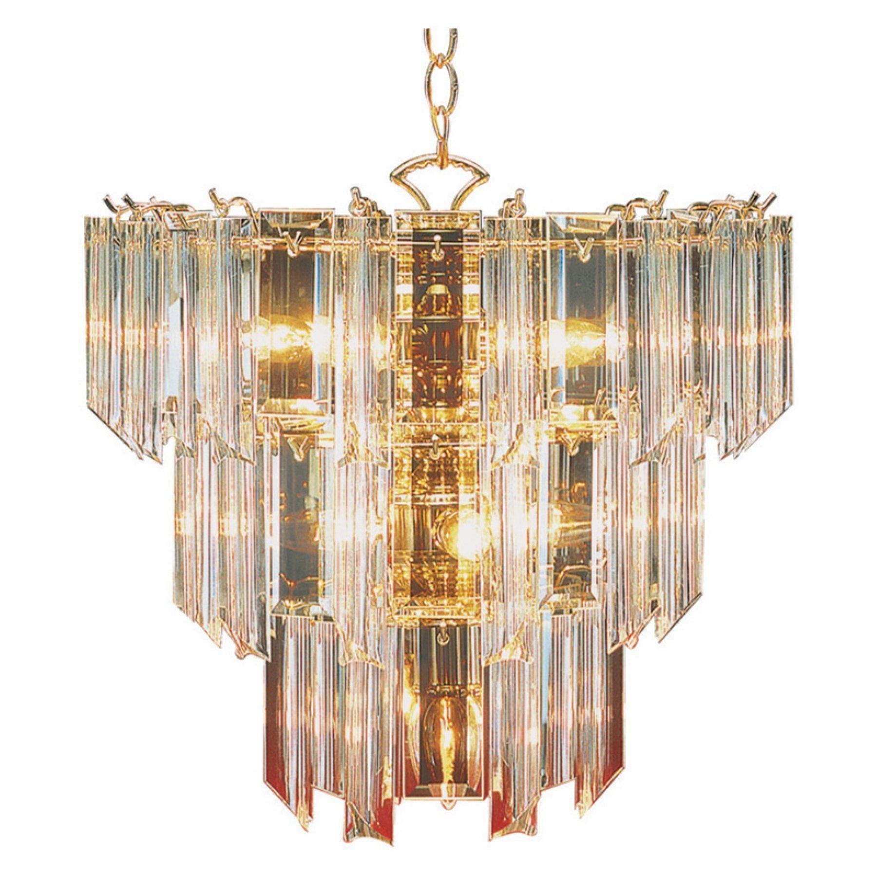 brass beveled glass chandelier