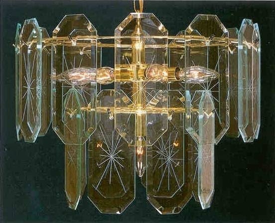 beveled glass ceiling light