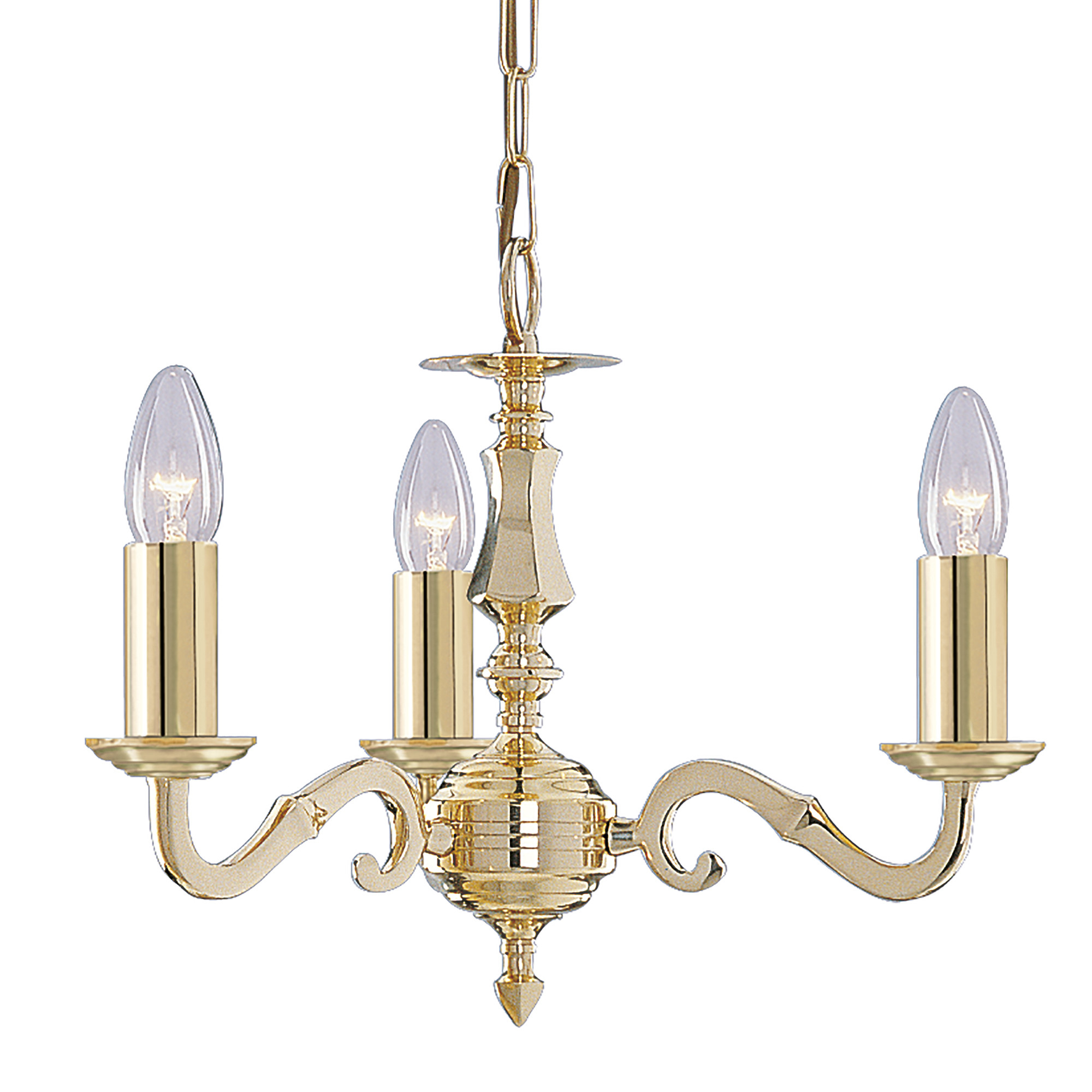 Solid Brass Chandelier Foter   Seville Solid Brass 3 Light Traditional Chandelier 